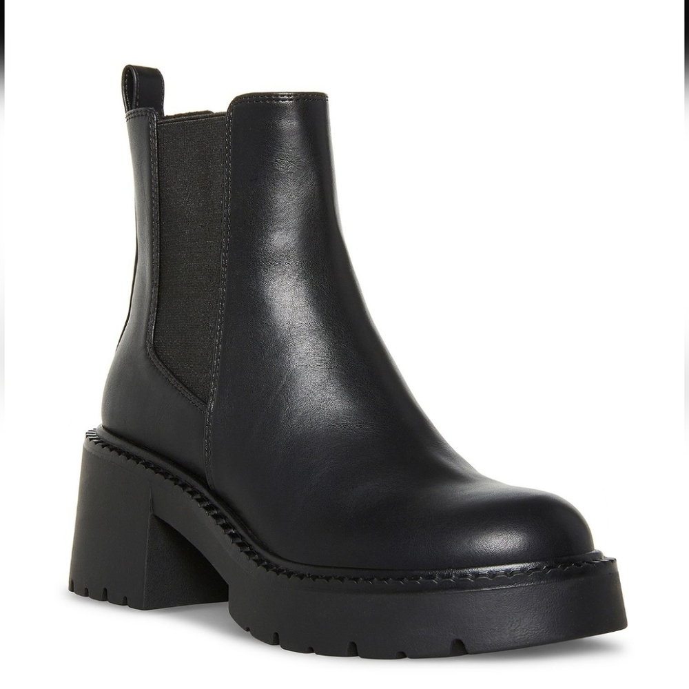 Black Leather Ankle Boots